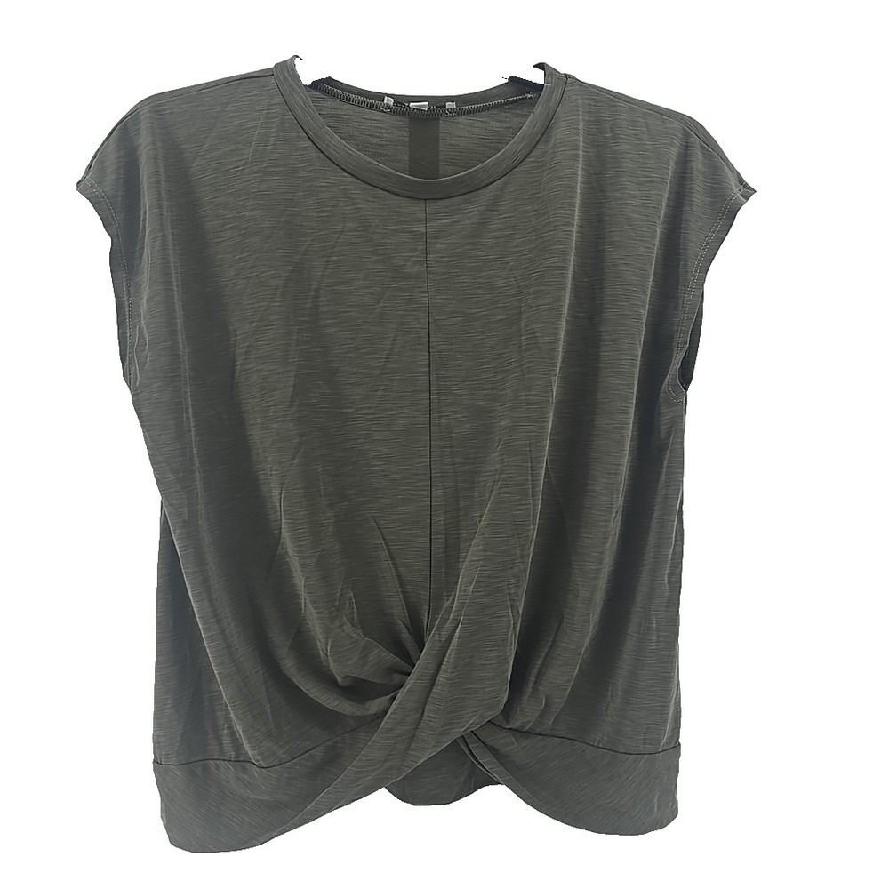 Green Envelope Los Angeles Women's XL Jersey Sleeveless Twist Front Top